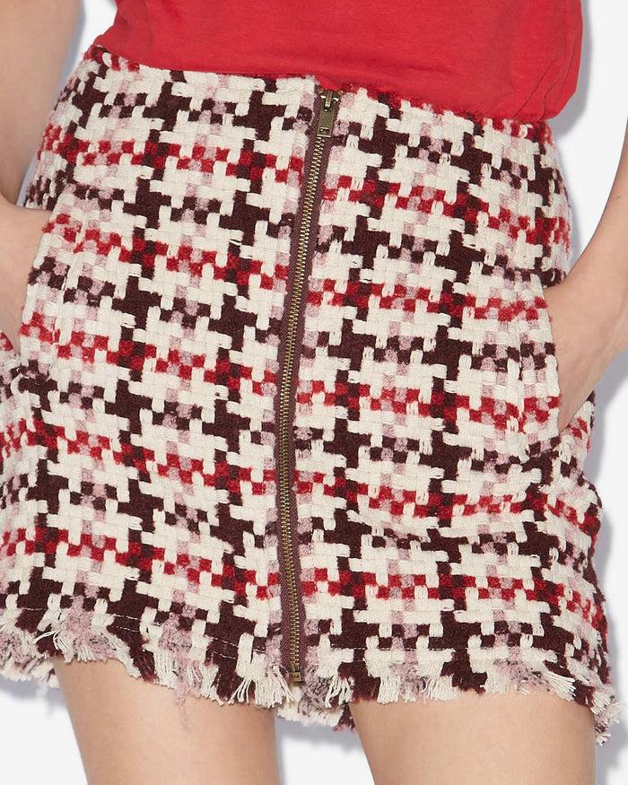 Isabel Marant JUPE AKIMA Femme Rouge-rose