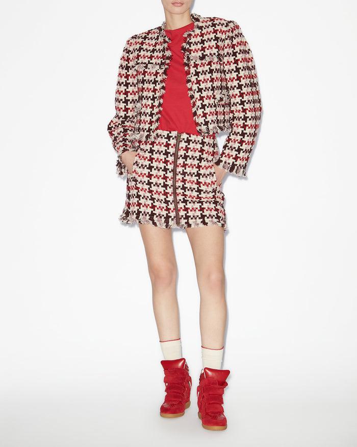 isabel marant JUPE AKIMA Femme rouge-rose