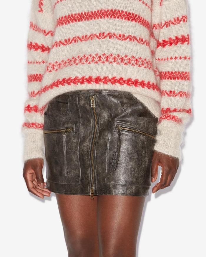 Isabel Marant JUPE CLAUDINE Femme Noir Délavé