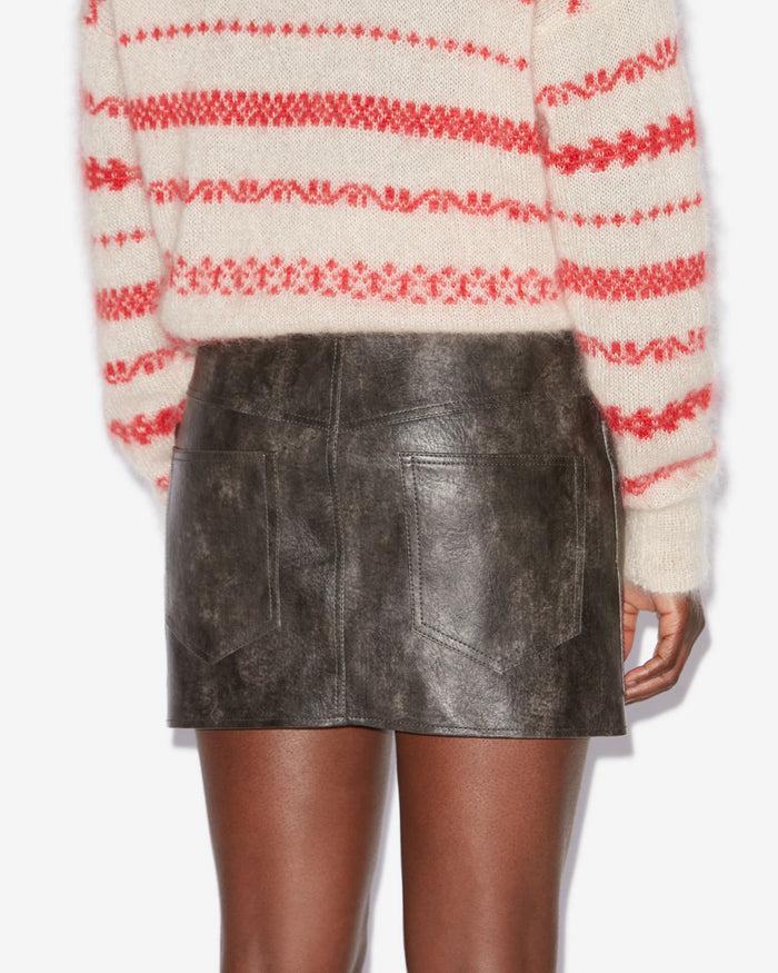 Isabel Marant JUPE CLAUDINE Femme Noir Délavé