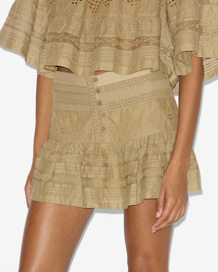 Isabel Marant JUPE DARINE Femme Clair Kaki
