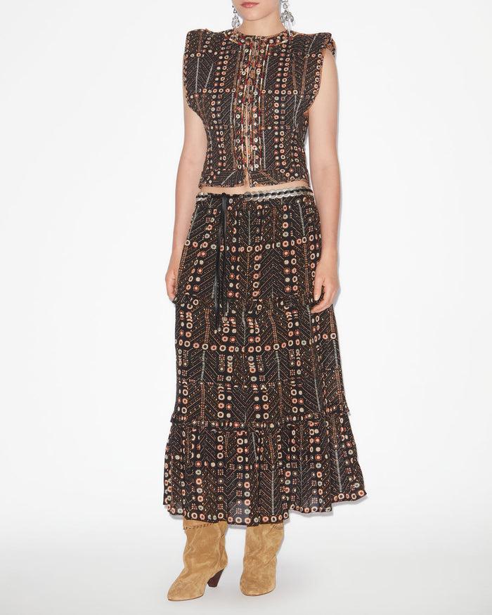 isabel marant JUPE DIYA Femme noir délavé