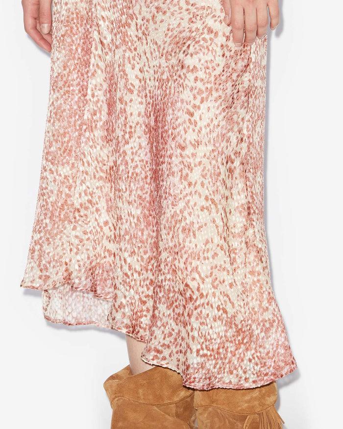 Isabel Marant JUPE LISANNE Femme Light Red/Ecru