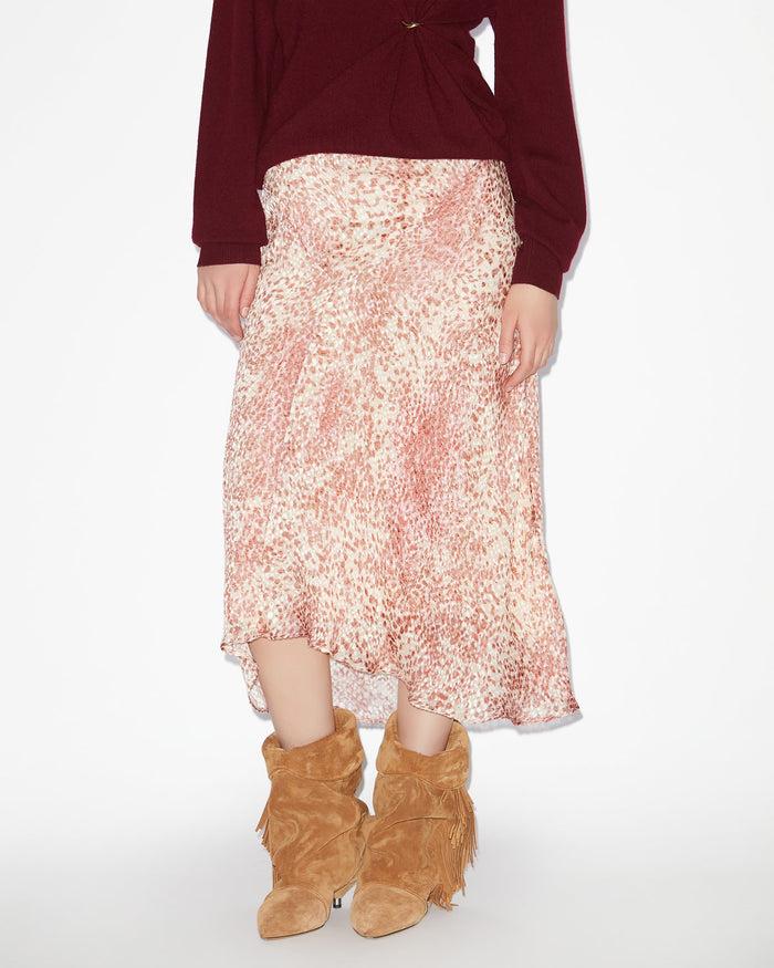 Isabel Marant JUPE LISANNE Femme Light Red/Ecru