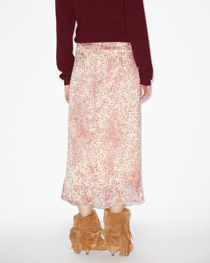 Isabel Marant JUPE LISANNE Femme Light Red/Ecru