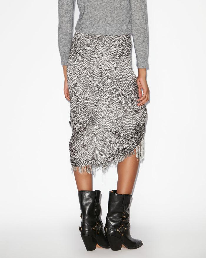 Isabel Marant JUPE ROANY Femme Noir Et écru