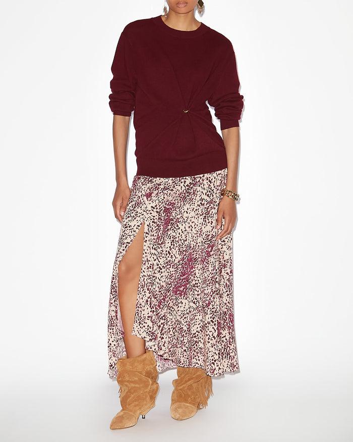 isabel marant JUPE SAKURA Femme violet-écru