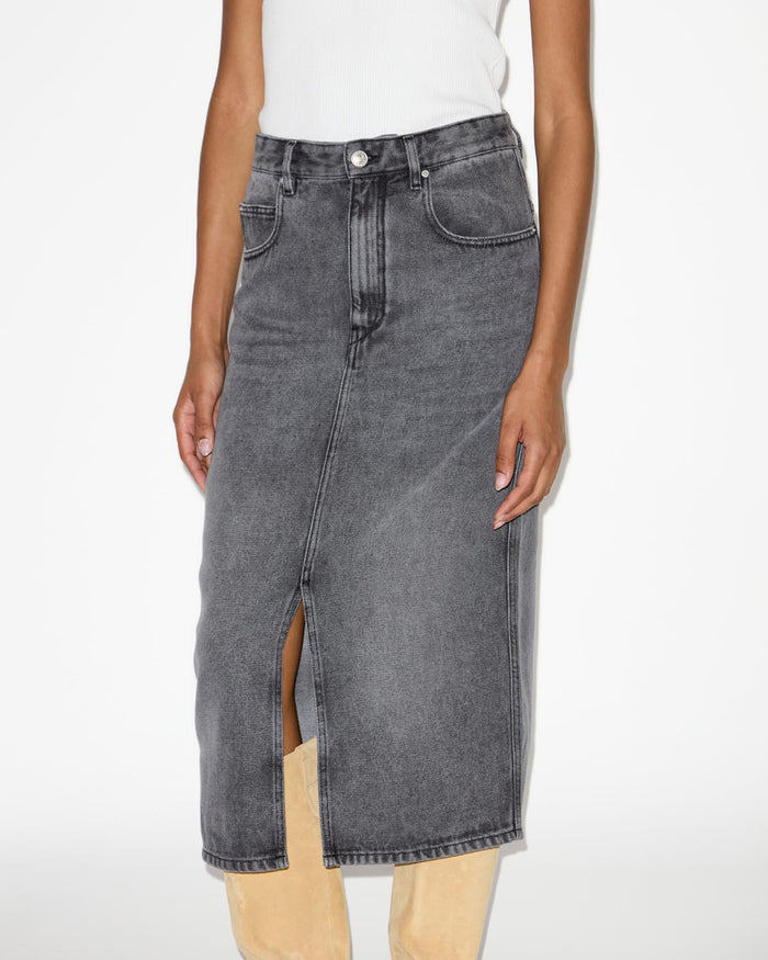 Isabel Marant Jupe Tilauria Femme Gris Clair