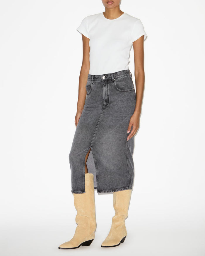 Isabel Marant Jupe Tilauria Femme Gris Clair