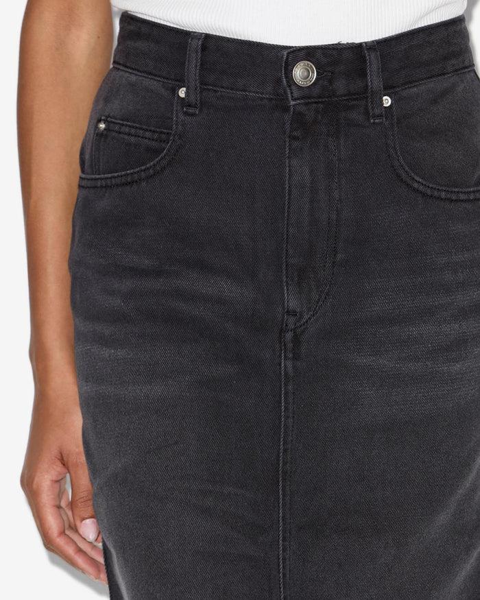 Isabel Marant Jupe Tilauria Femme Noir Délavé
