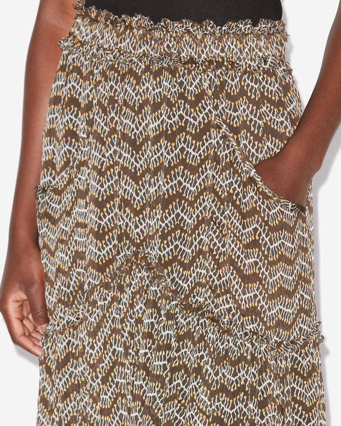 Isabel Marant JUPE VERONIQUE Femme Noir Délavé