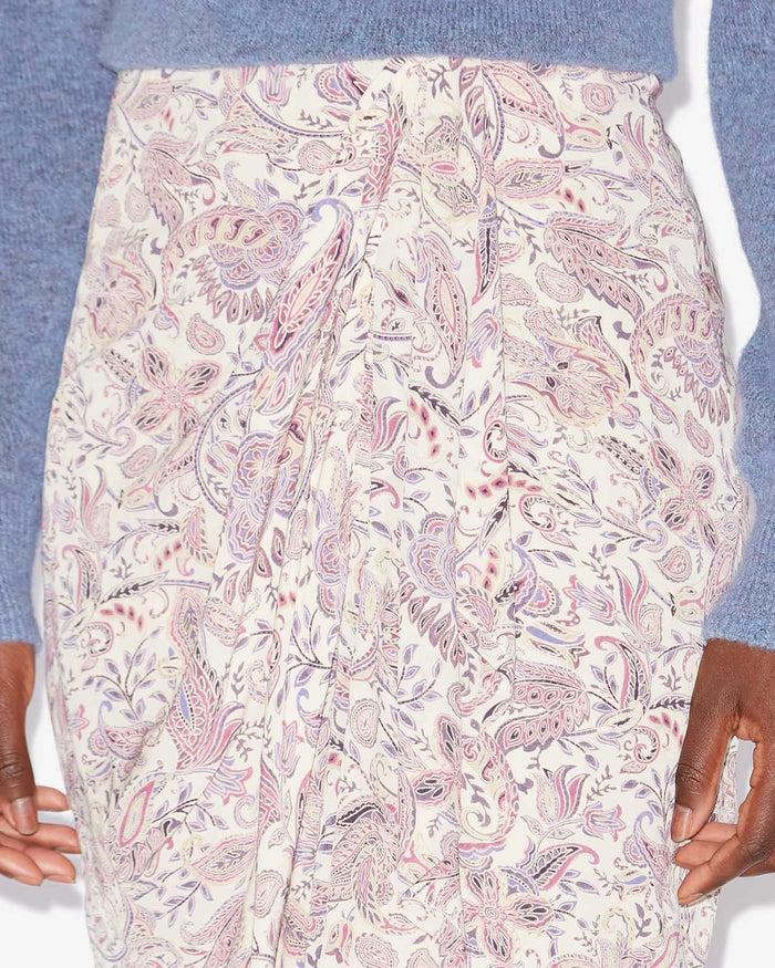 Isabel Marant JUPE ZAINE Femme écru-violet