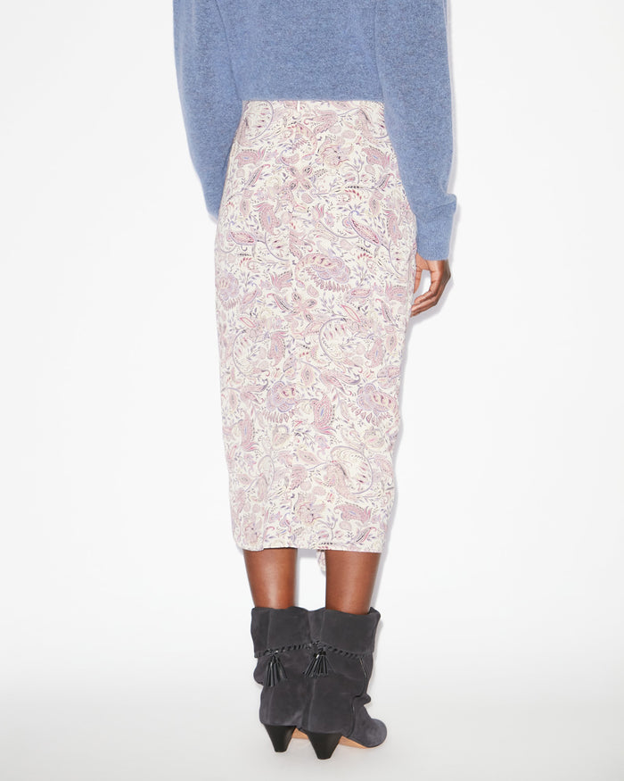 Isabel Marant JUPE ZAINE Femme écru-violet