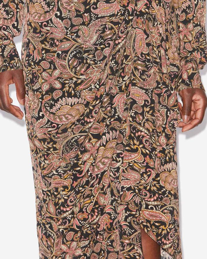 Isabel Marant JUPE ZAINE Femme Noir-ocre