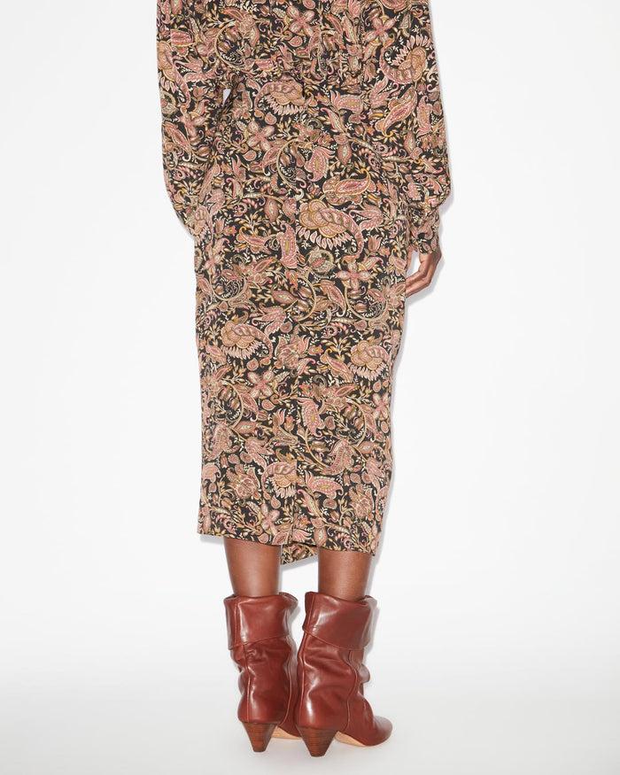 Isabel Marant JUPE ZAINE Femme Noir-ocre