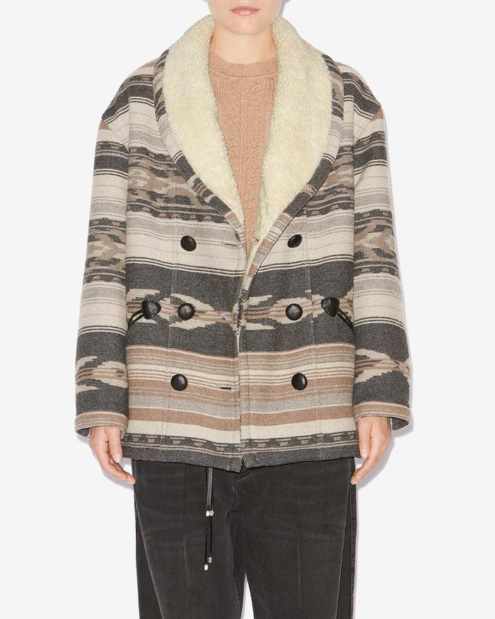 Isabel Marant MANTEAU DORCAS Femme Noir Délavé