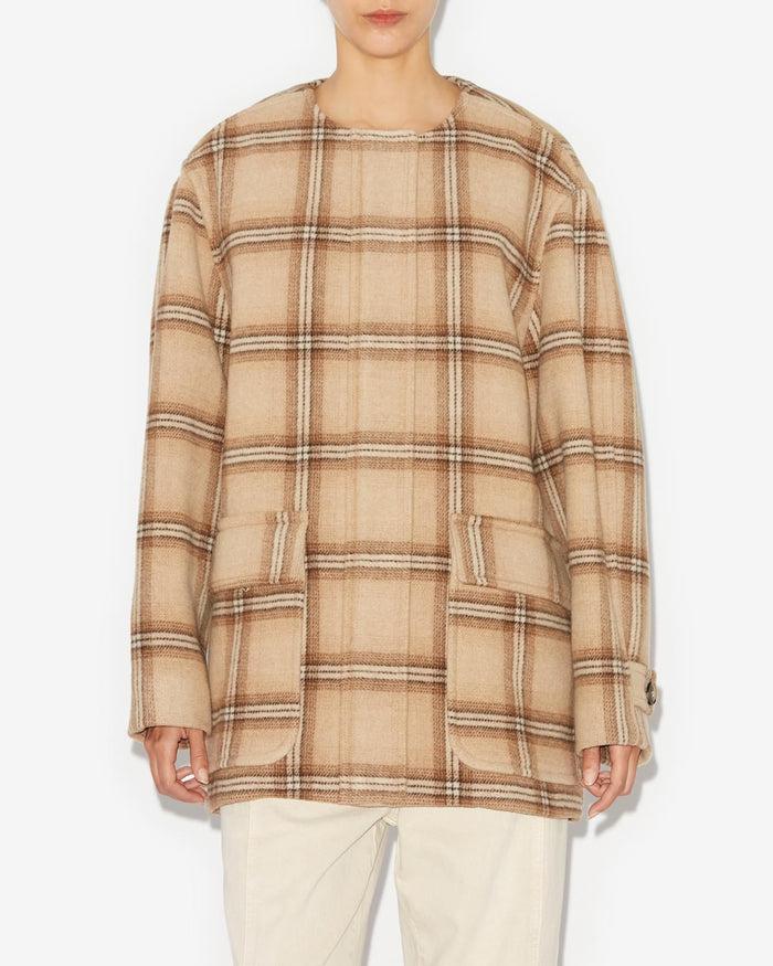 Isabel Marant Manteau Efelia Femme Camel