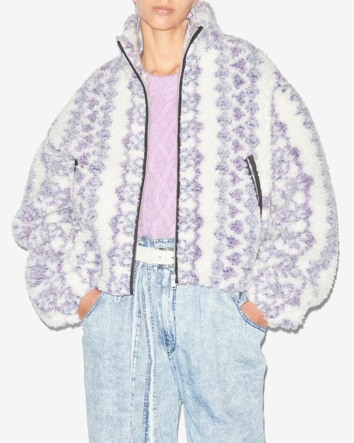 Isabel Marant Manteau Mackensy Femme écru-violet