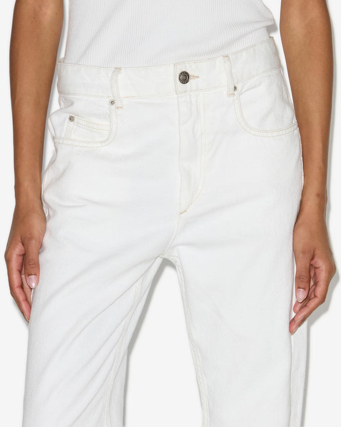 Isabel Marant Pantalon Belvira Femme Blanc