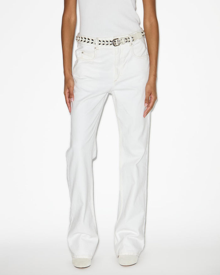 Isabel Marant Pantalon Belvira Femme Blanc
