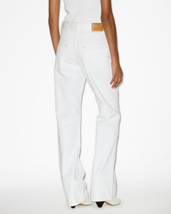 Isabel Marant Pantalon Belvira Femme Blanc