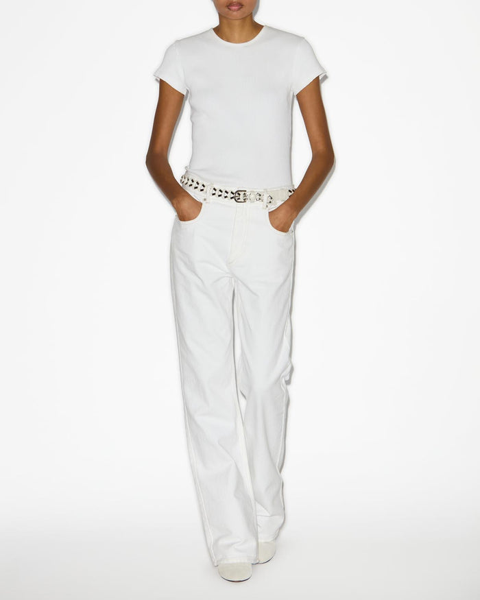 isabel marant Pantalon Belvira Femme blanc