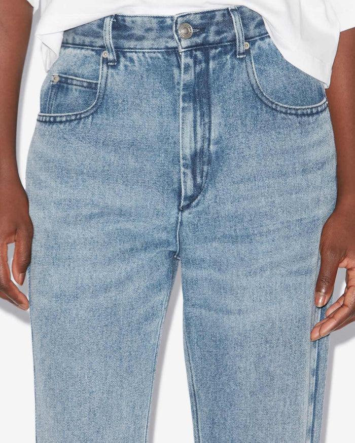 Isabel Marant Pantalon Belvira Femme Bleu Clair