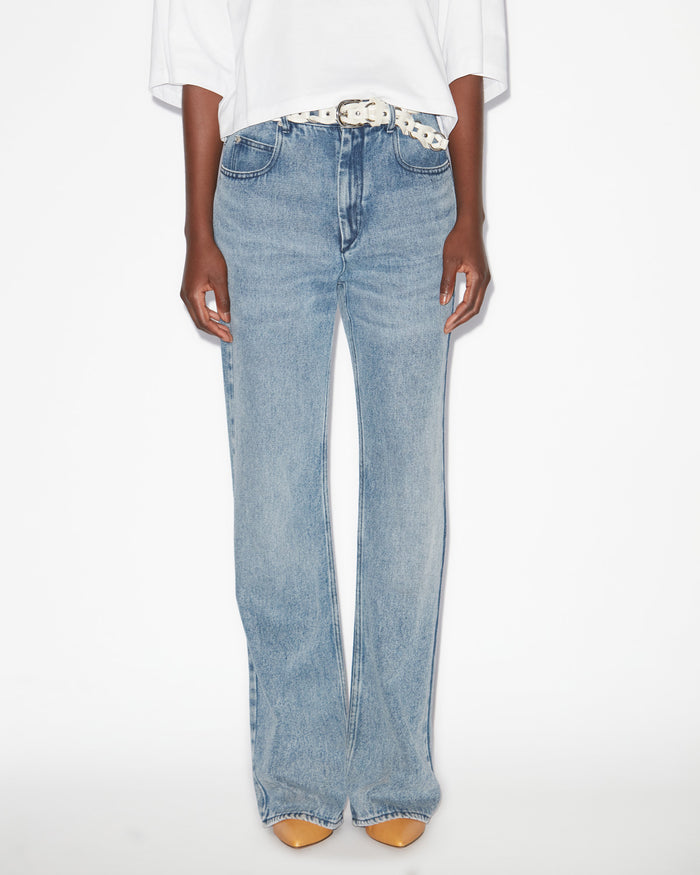 Isabel Marant Pantalon Belvira Femme Bleu Clair
