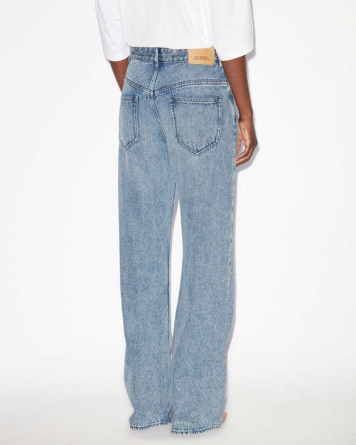 Isabel Marant Pantalon Belvira Femme Bleu Clair