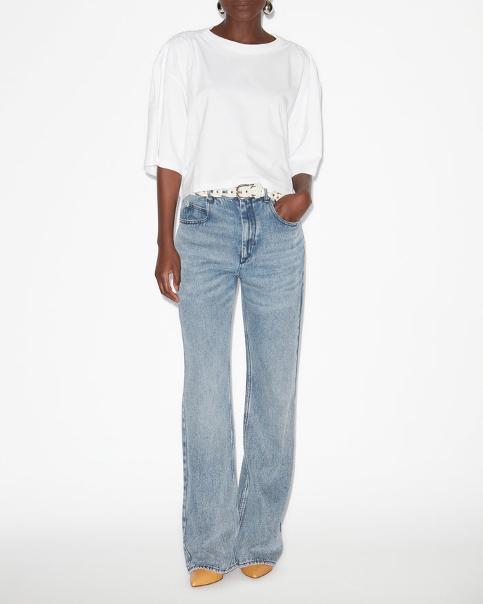 Isabel Marant Pantalon Belvira Femme Bleu Clair