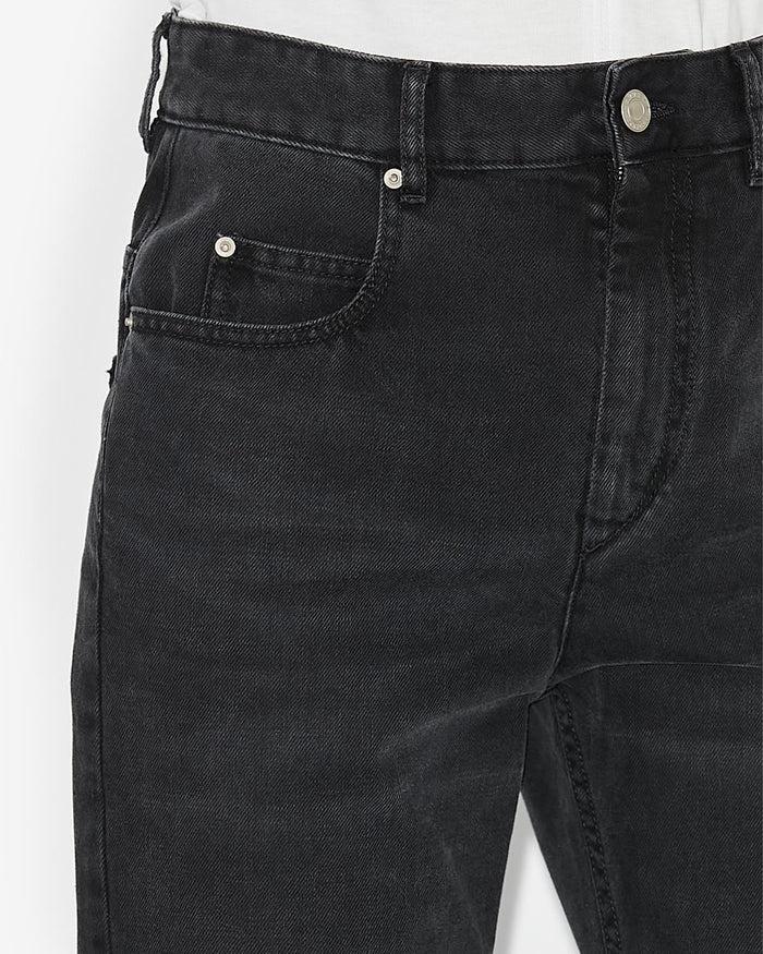 Isabel Marant Pantalon Belvira Femme Noir Délavé