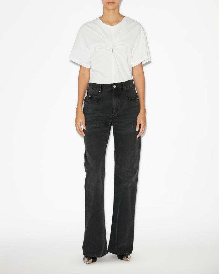 isabel marant Pantalon Belvira Femme noir délavé