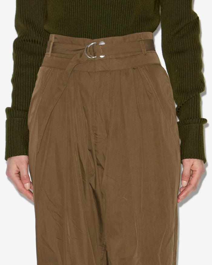 Isabel Marant Pantalon Celiana Femme Kaki