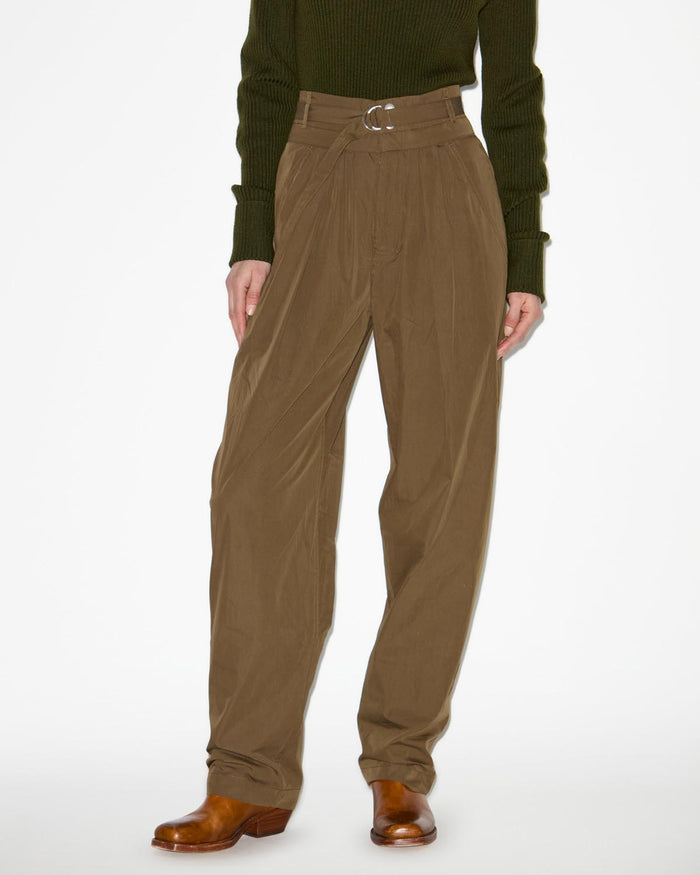 Isabel Marant Pantalon Celiana Femme Kaki
