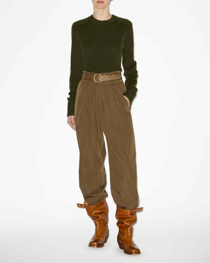 isabel marant Pantalon Celiana Femme kaki