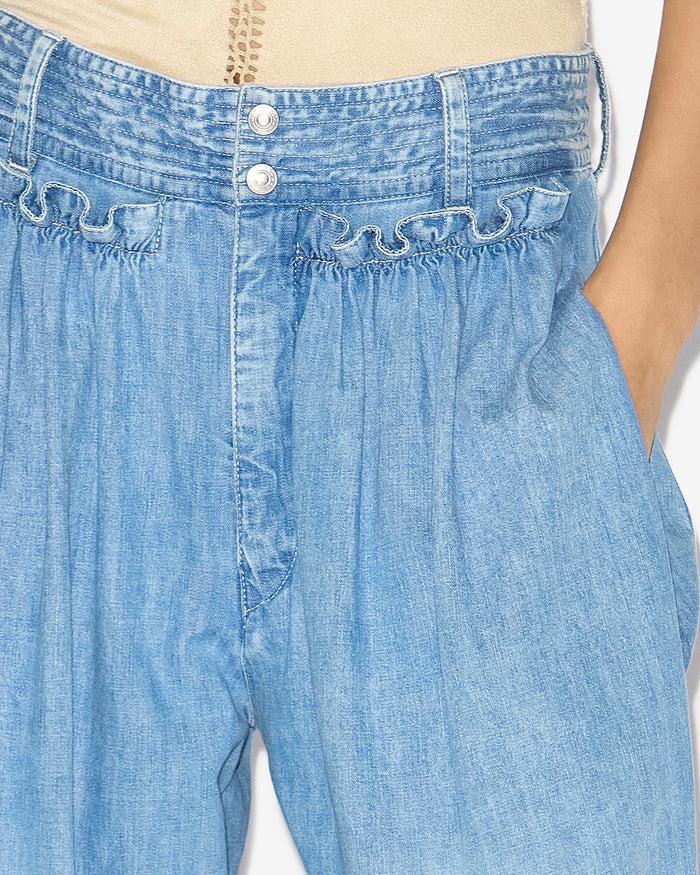 Isabel Marant PANTALON INAYA Femme Bleu Clair