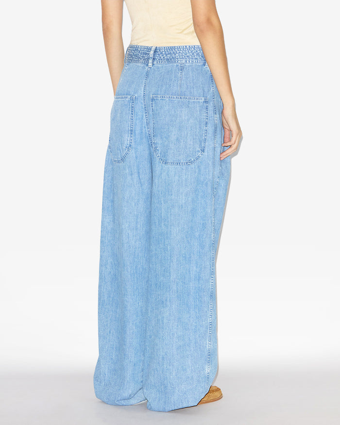 Isabel Marant PANTALON INAYA Femme Bleu Clair