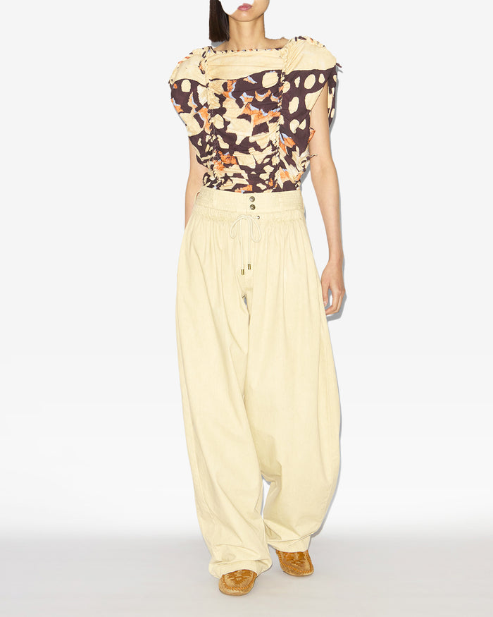 isabel marant PANTALON INAYA Femme écru