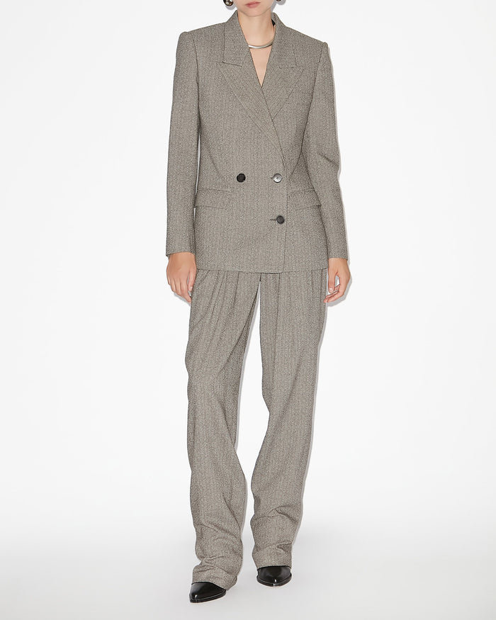 isabel marant PANTALON IWENA Femme noir et écru