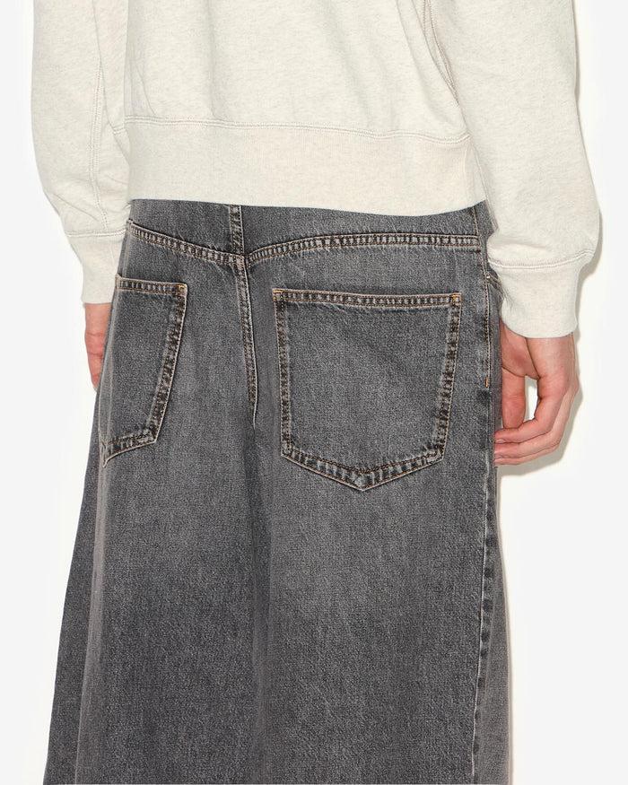 Isabel Marant Pantalon Janael Homme Noir Délavé