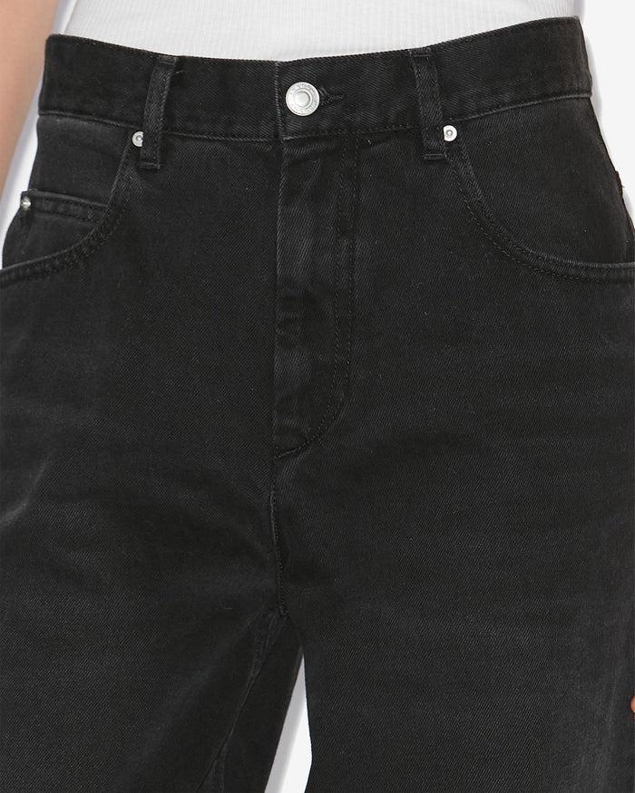 Isabel Marant PANTALON JOANNY Femme Noir Délavé