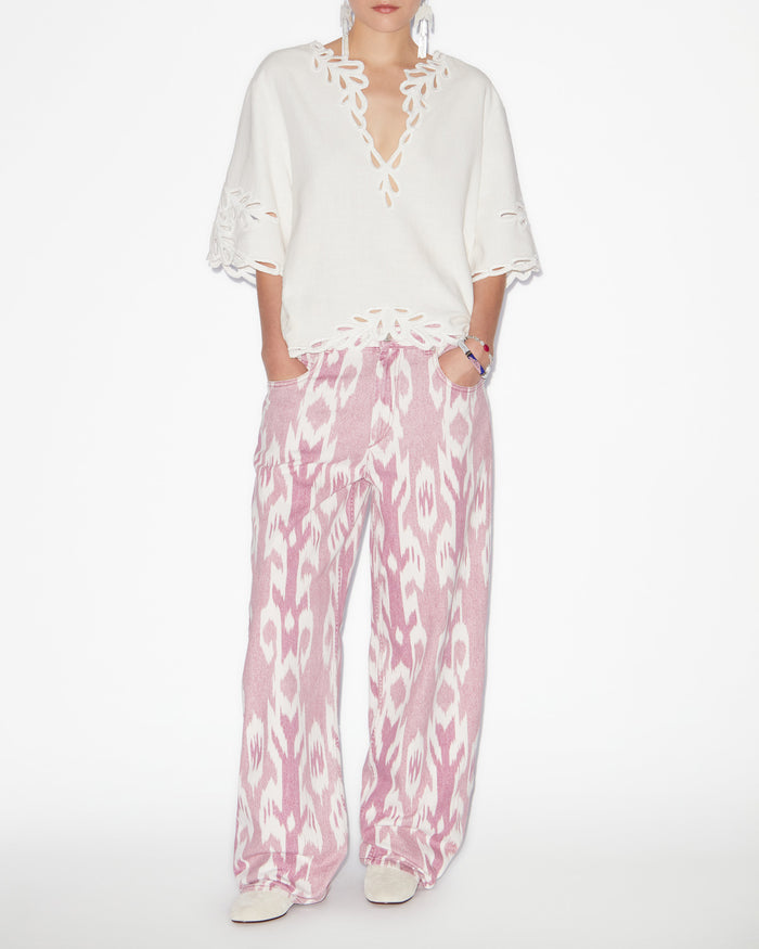 isabel marant PANTALON JOANNY Femme rose