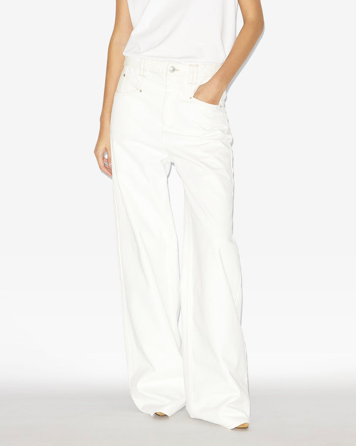 Isabel Marant Pantalon Lemony Femme Blanc
