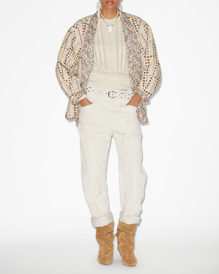 isabel marant PANTALON LOIS Femme écru