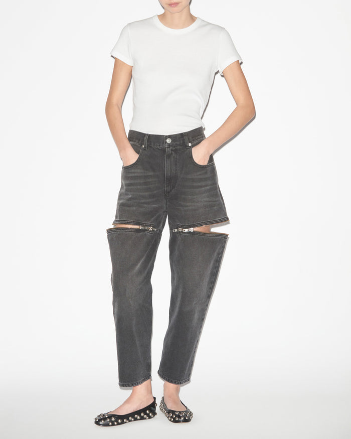 isabel marant Pantalon Salia Femme noir délavé