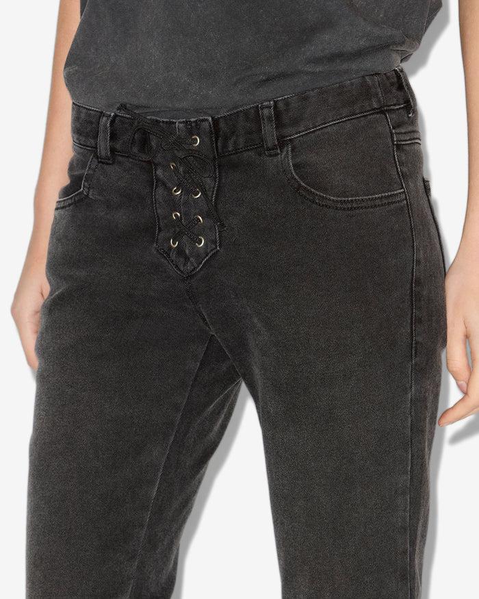 Isabel Marant PANTALON VANEL Femme Noir Délavé