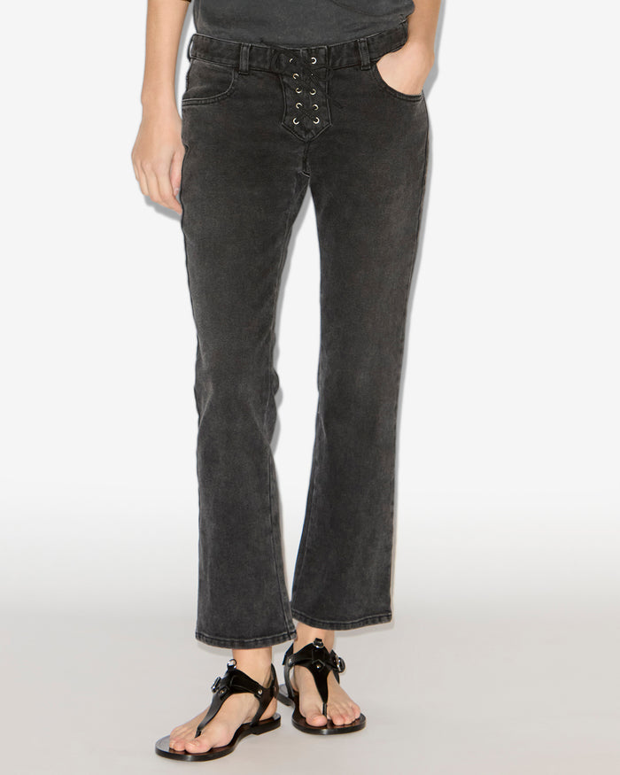 Isabel Marant PANTALON VANEL Femme Noir Délavé