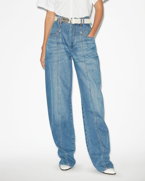 Isabel Marant Pantalon Vetan Femme Bleu