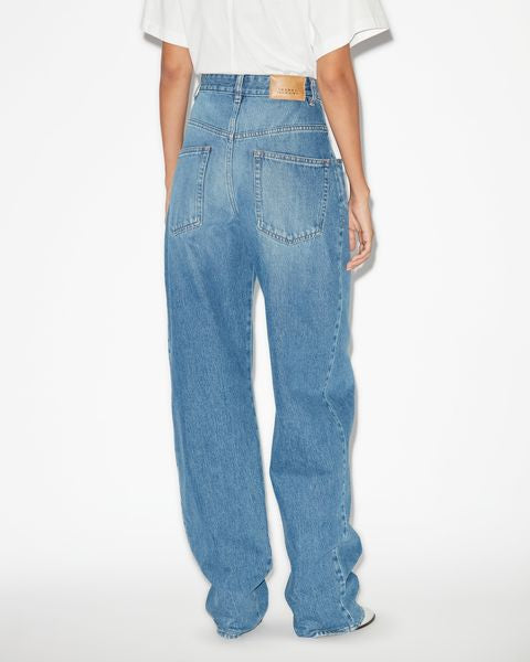 Isabel Marant Pantalon Vetan Femme Bleu