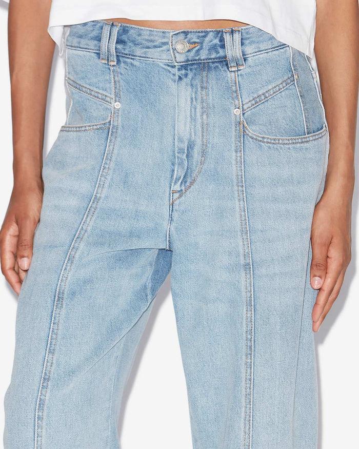 Isabel Marant Pantalon Vetan Femme Ice Bleu